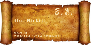 Blei Mirtill névjegykártya
